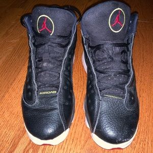 Youth Real Air Jordan’s 13’s Black, Red, White